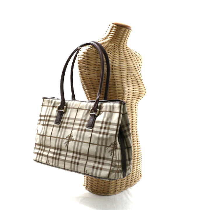 楽天市場】バーバリー BURBERRY トートバッグ チェック柄 馬柄 