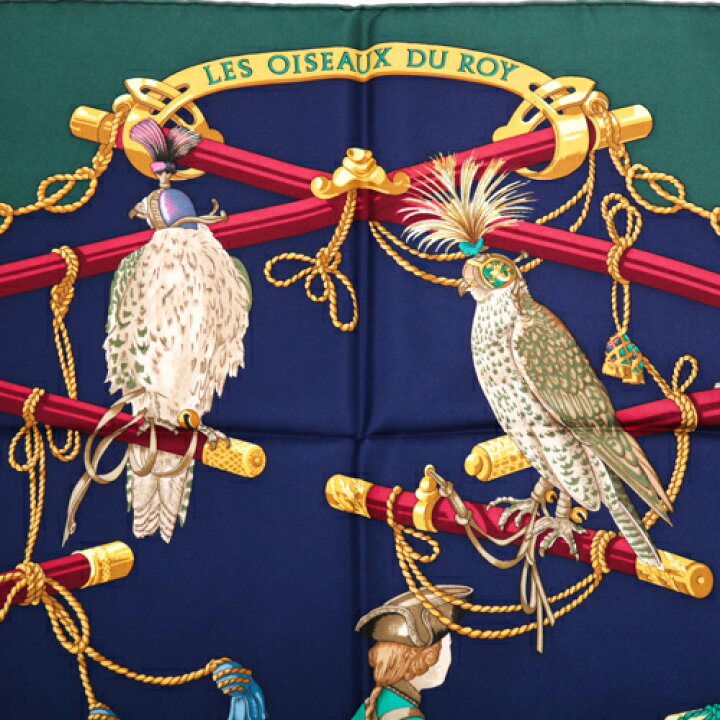 楽天市場】エルメス HERMES スカーフ カレ90 シルク LES OISEAUX DU 
