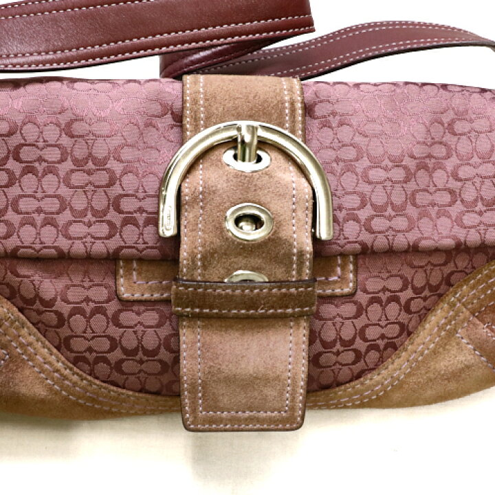 楽天市場】コーチ COACH ワンショルダーバッグ スエード キャンバス 