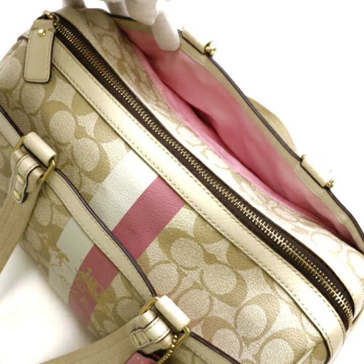楽天市場】コーチ COACH ヘリテージ ストライプ ジップ サッチェル 