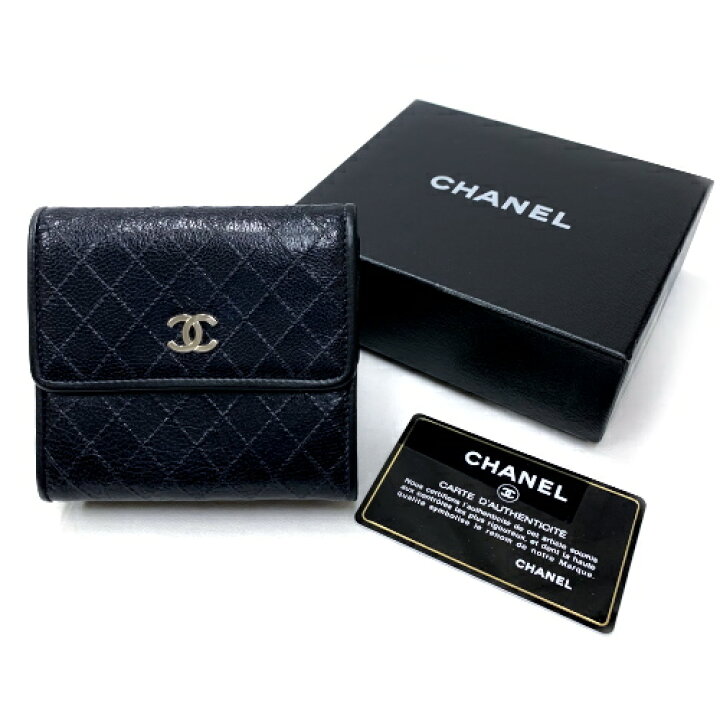 楽天市場】シャネル CHANEL コンパクトウォレット グレインドカーフ 