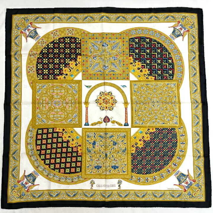 楽天市場】エルメス HERMES スカーフ カレ90 シルク CIELS BYZANTINS 