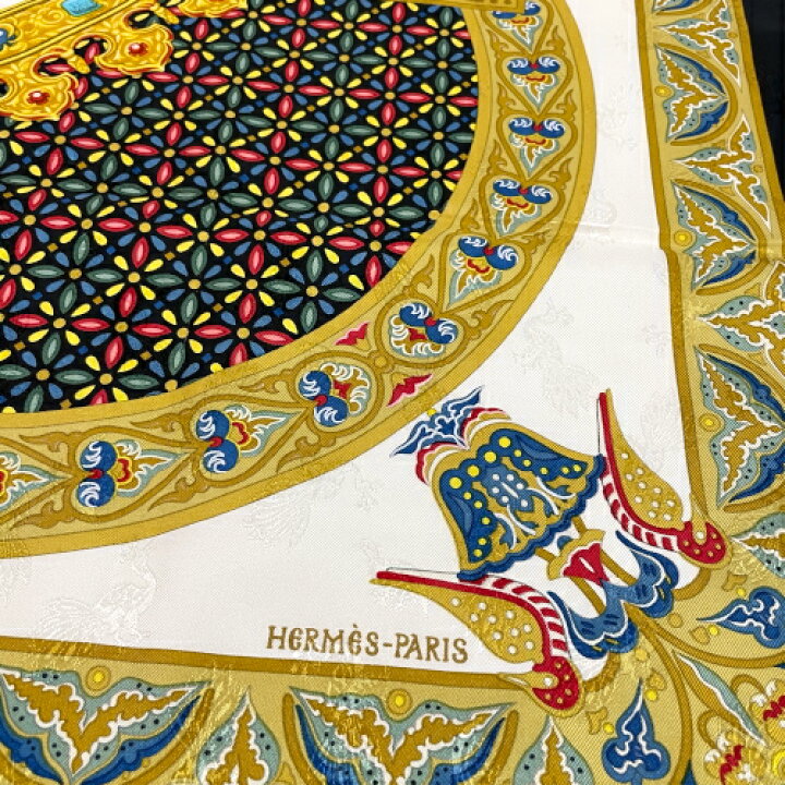 楽天市場】エルメス HERMES スカーフ カレ90 シルク CIELS BYZANTINS 