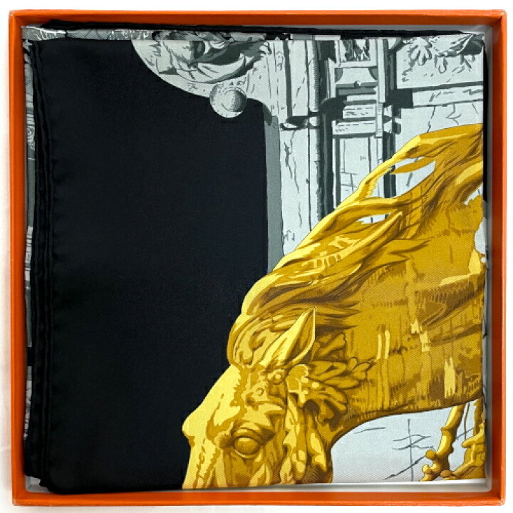 楽天市場】エルメス HERMES スカーフ カレ90 シルク FONTAINE DE 