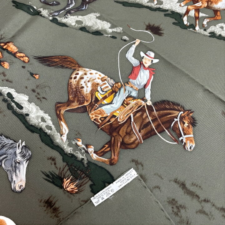 楽天市場】エルメス HERMES スカーフ カレ90 シルク LES MUSTANGS 野生 
