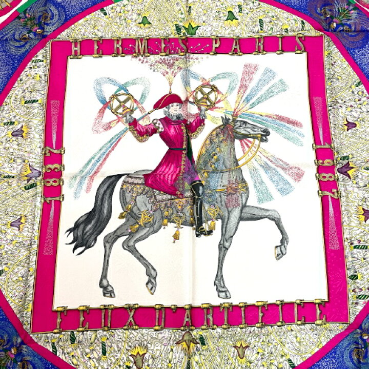 楽天市場】エルメス HERMES スカーフ カレ 90 シルク FEUX D