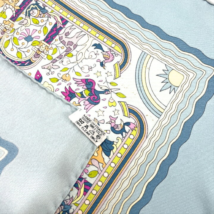 ☆HERMES スカーフ カレ90 アルメニアの楽園 シルク100%