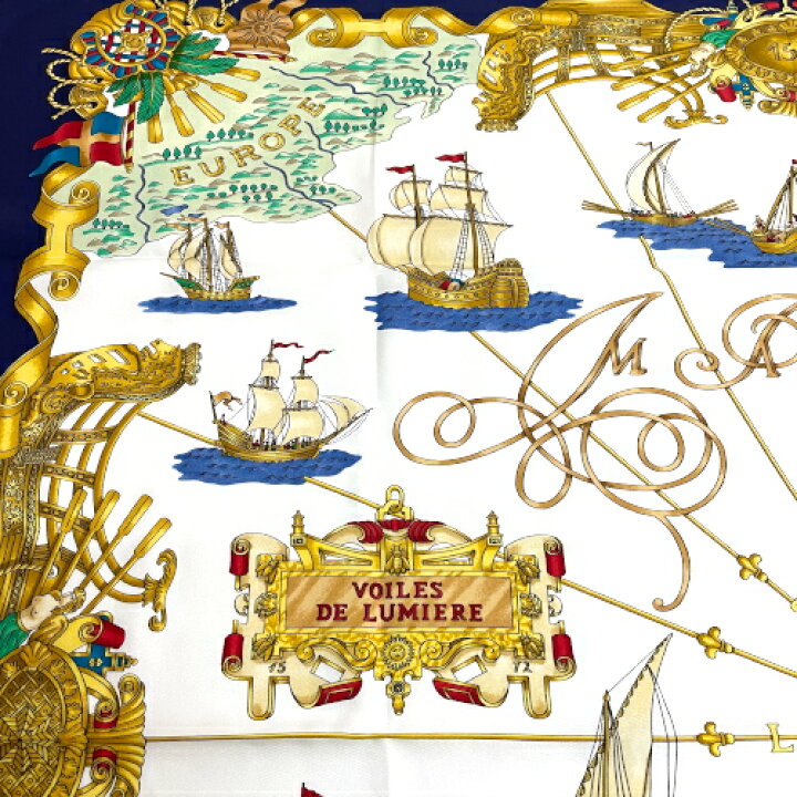 楽天市場】エルメス HERMES スカーフ カレ 90 シルク VOILES DE  