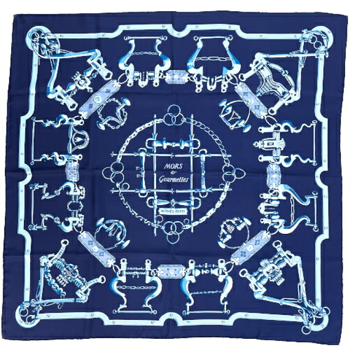 楽天市場】エルメス HERMES スカーフ カレ90 シルク MORS ET 