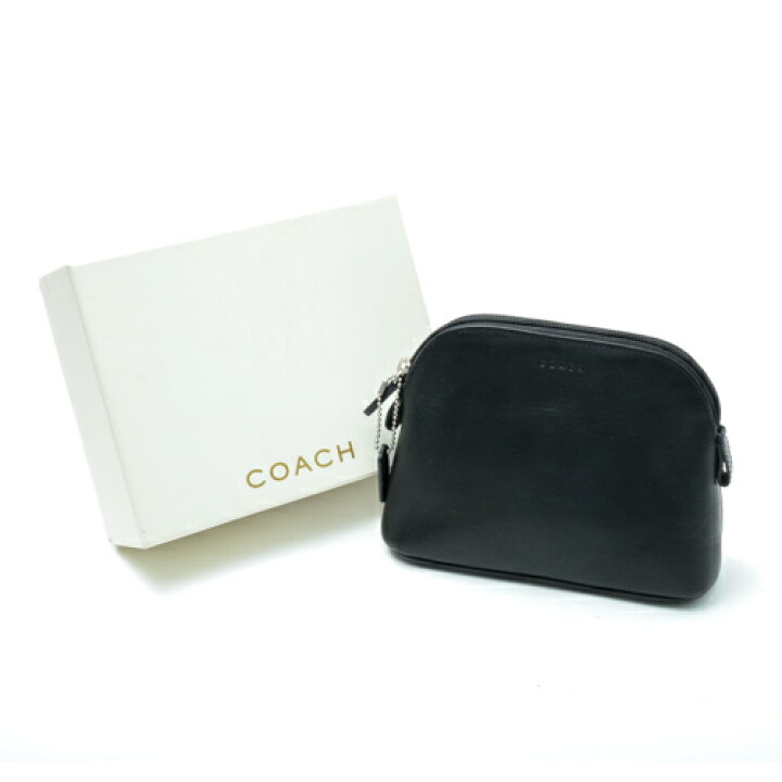 楽天市場】未使用 コーチ COACH ポーチ カーフレザー 化粧ポーチ 小物 