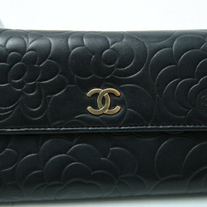 楽天市場】シャネル CHANEL カメリア A82283 長財布 二つ折り ココ 