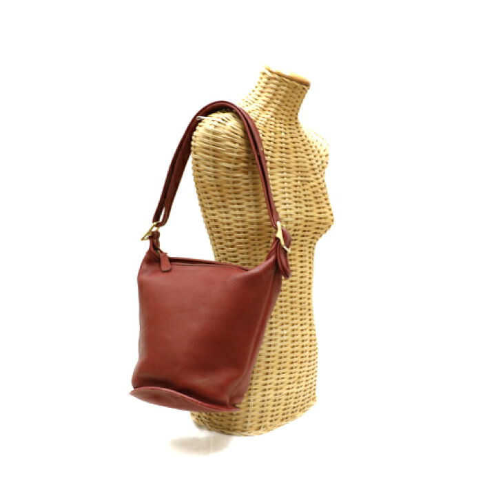 美品】オールドコーチ 9953 バケツ型 ショルダーバッグ ブラウン 