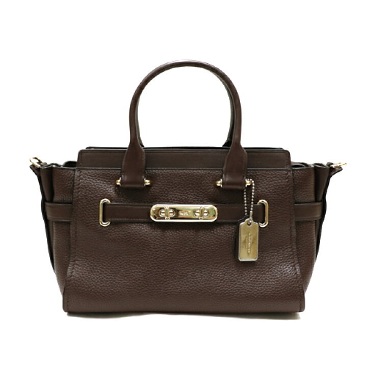COACH コーチ スワッガー キャリーオール27 ペブルレザー フォレスト  