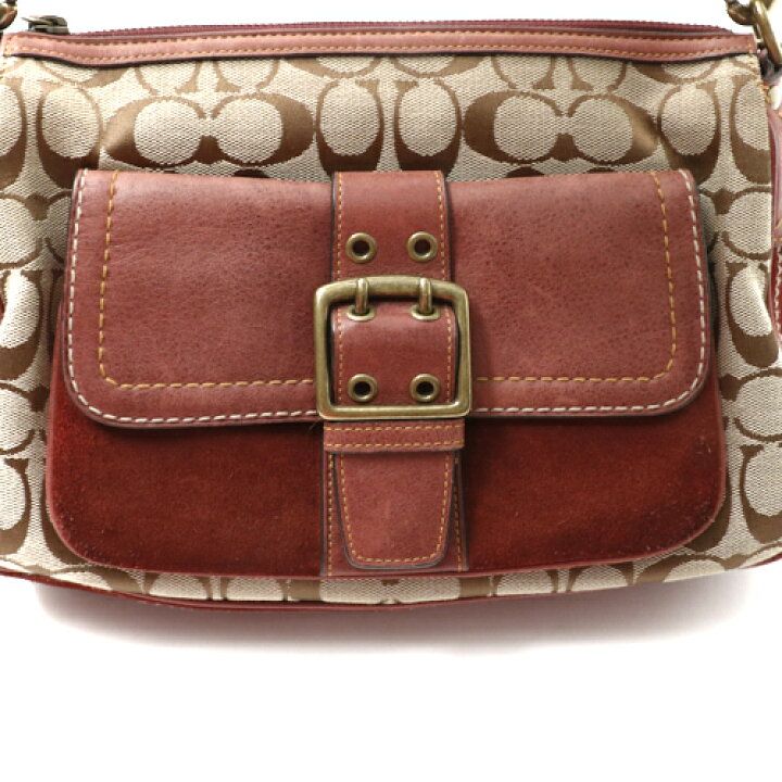 楽天市場】コーチ COACH ショルダーバッグ 7063 シグネチャー スエード 