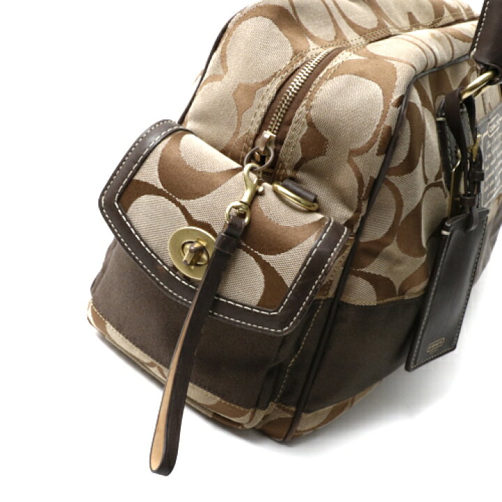 楽天市場】コーチ COACH ボストンバッグ 10392 シグネチャー レザー 
