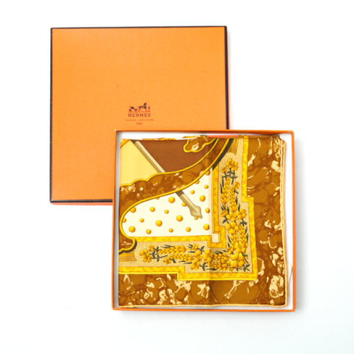 楽天市場】未使用 エルメス HERMES スカーフ カレ90 シルク CARPE DIEM 