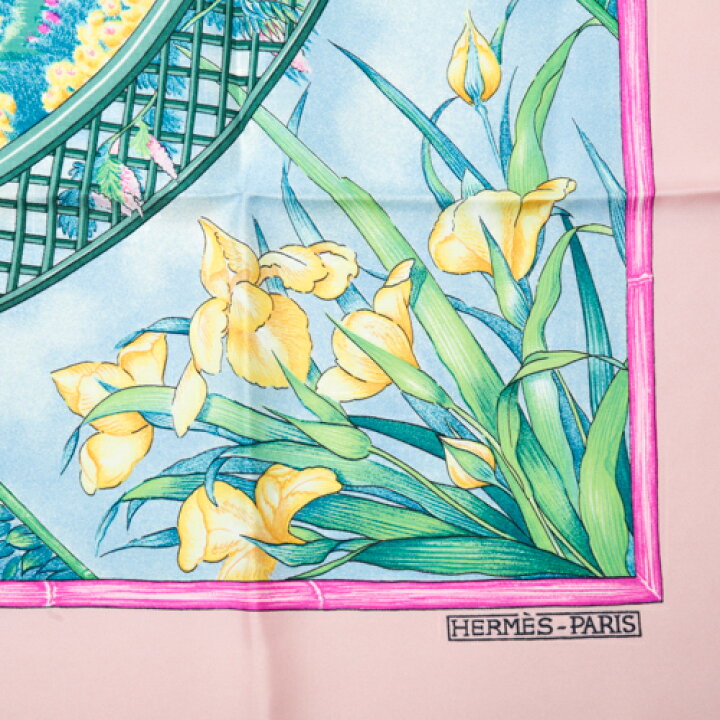 楽天市場】エルメス HERMES スカーフ カレ90 シルク GIVERNY 庭 