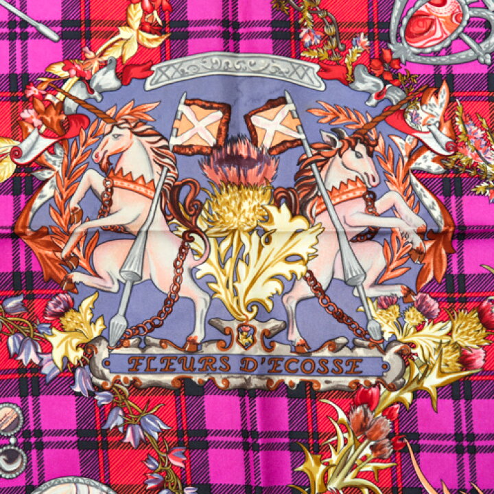 楽天市場】エルメス HERMES スカーフ カレ90 シルク FLEURS D 