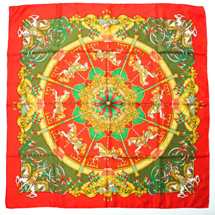 楽天市場】エルメス HERMES スカーフ カレ90 シルク LUNA PARK  