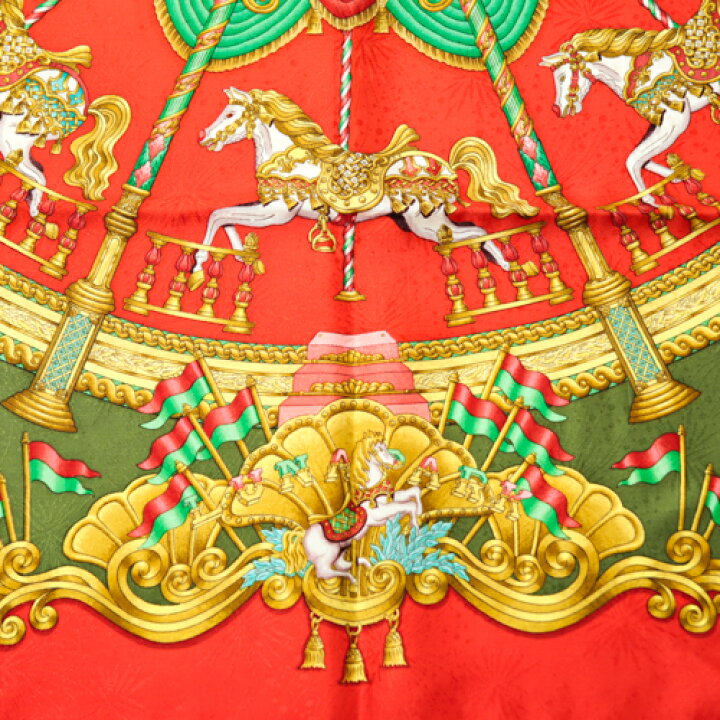 楽天市場】エルメス HERMES スカーフ カレ90 シルク LUNA PARK 