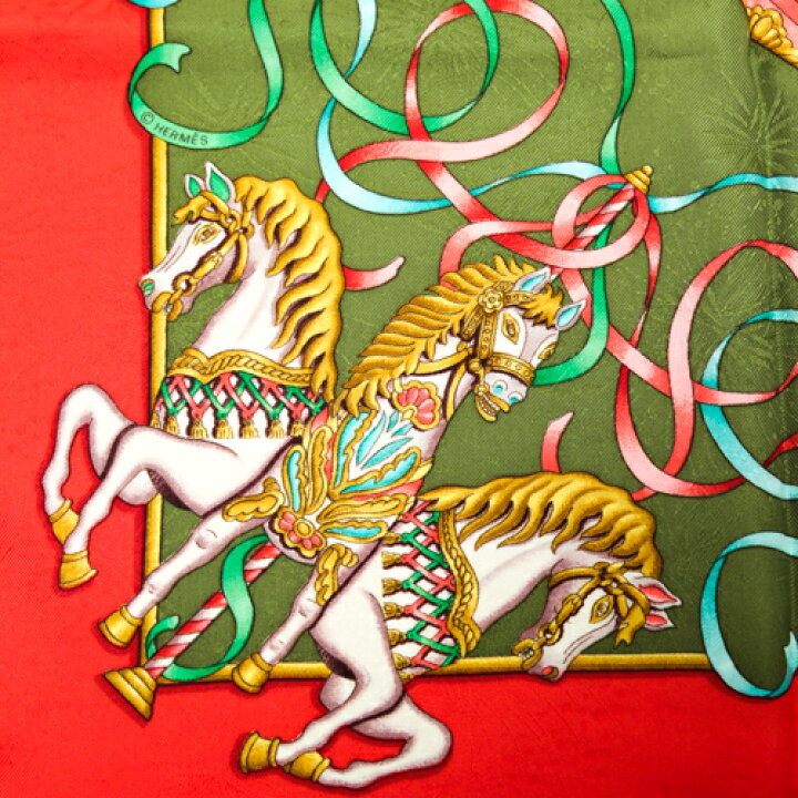 楽天市場】エルメス HERMES スカーフ カレ90 シルク LUNA PARK  
