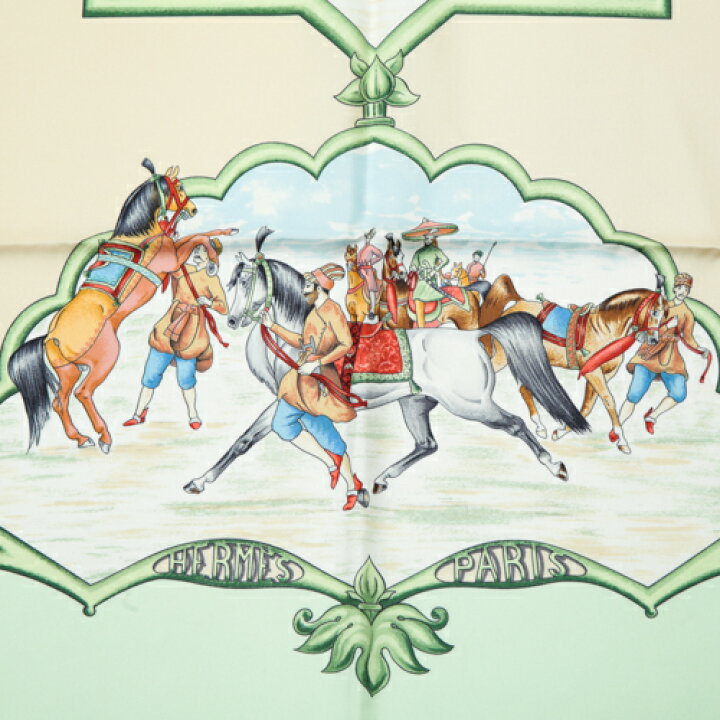 楽天市場】エルメス HERMES スカーフ カレ90 シルク LES CHEVAUX DES 