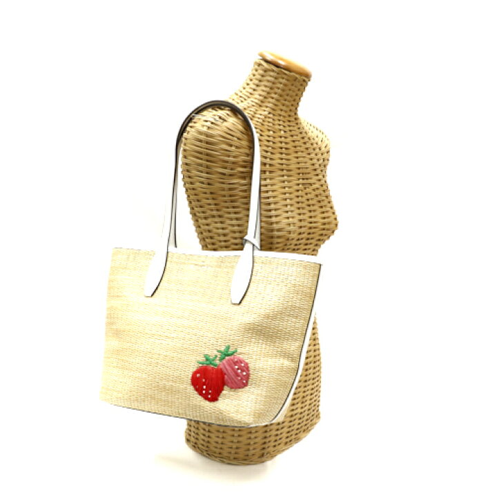 楽天市場】未使用 ケイトスペード KATE SPADE トートバッグ ストロー  