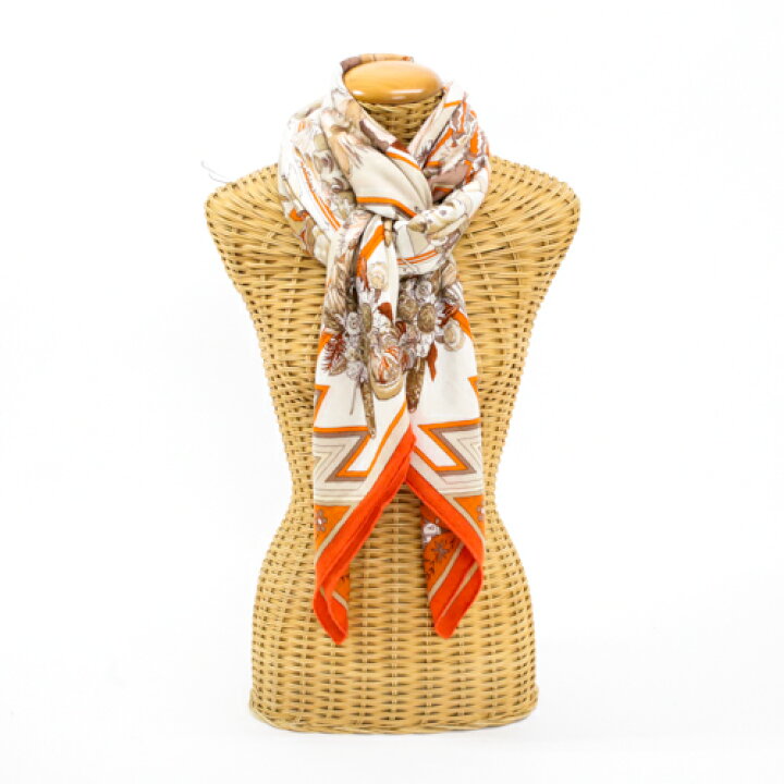 楽天市場】エルメス HERMES スカーフ カレ 140 カレジェアン カシミヤ  