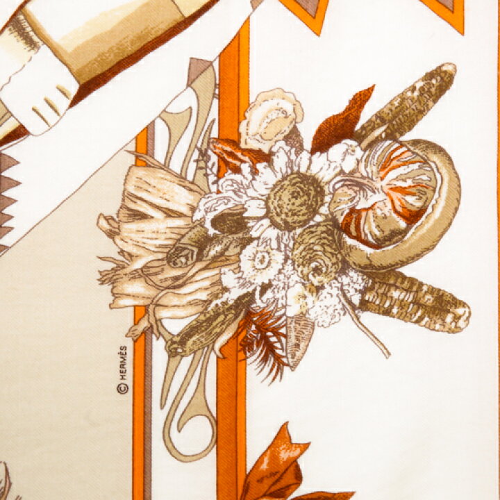 楽天市場】エルメス HERMES スカーフ カレ 140 カレジェアン カシミヤ 