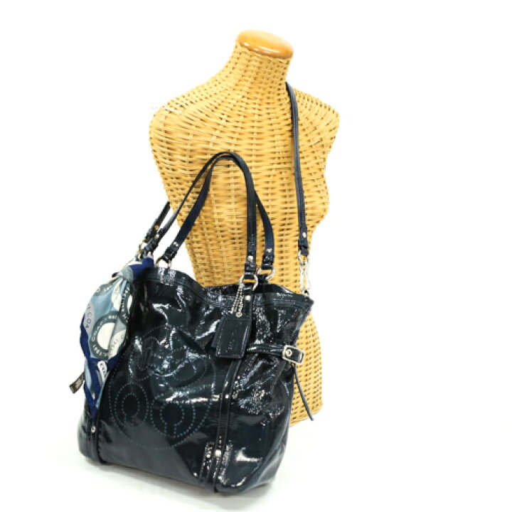 楽天市場】コーチ COACH トートバッグ パテント レザー オプアート 