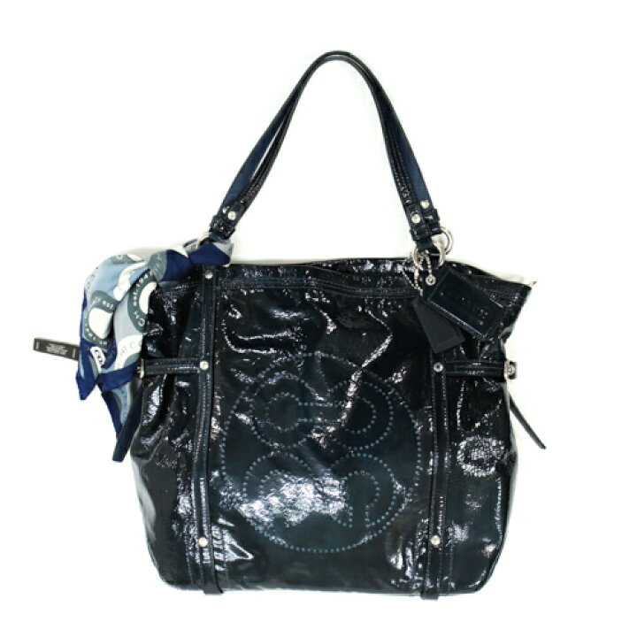 楽天市場】コーチ COACH トートバッグ パテント レザー オプアート 