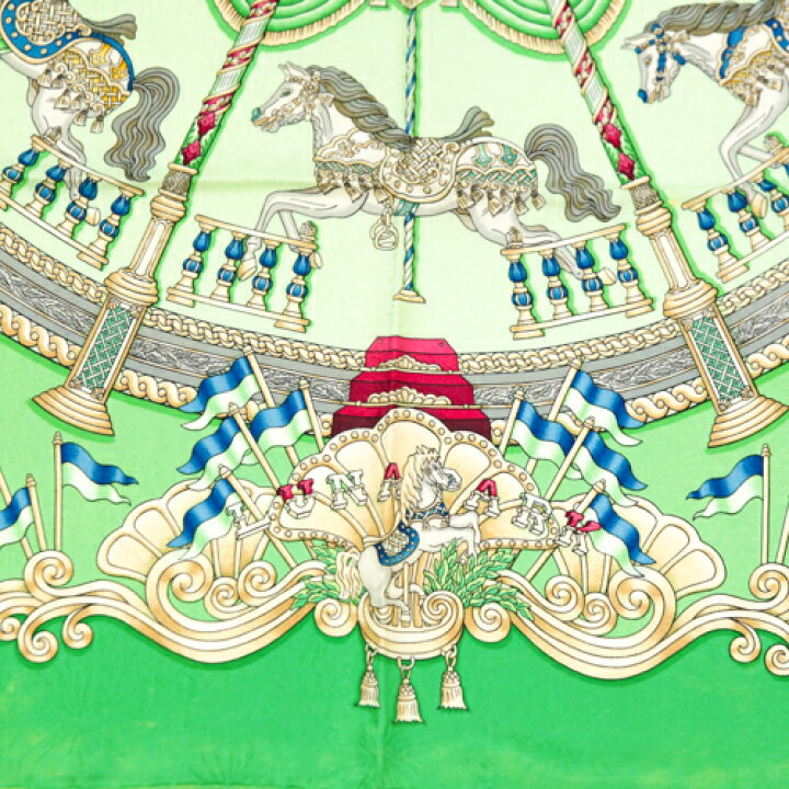 楽天市場】エルメス HERMES スカーフ カレ90 シルク LUNA PARK 遊園地 