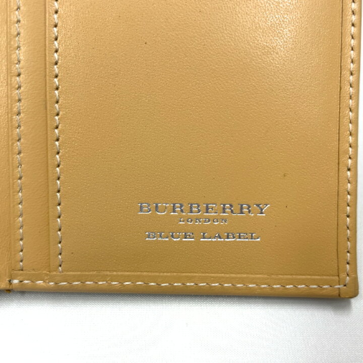 楽天市場 バーバリーブルーレーベル Burberry Blue Label 財布 2つ折り財布 ナイロン レザー チェック柄 Wホック レディース メンズ ダークブラウン ベージュ 中古 Mac P O S H Online Store 楽天市場店