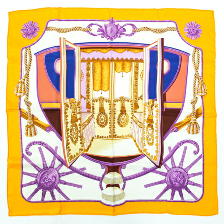 楽天市場】エルメス HERMES スカーフ カレ70 シルク COACH 馬車 f.de  