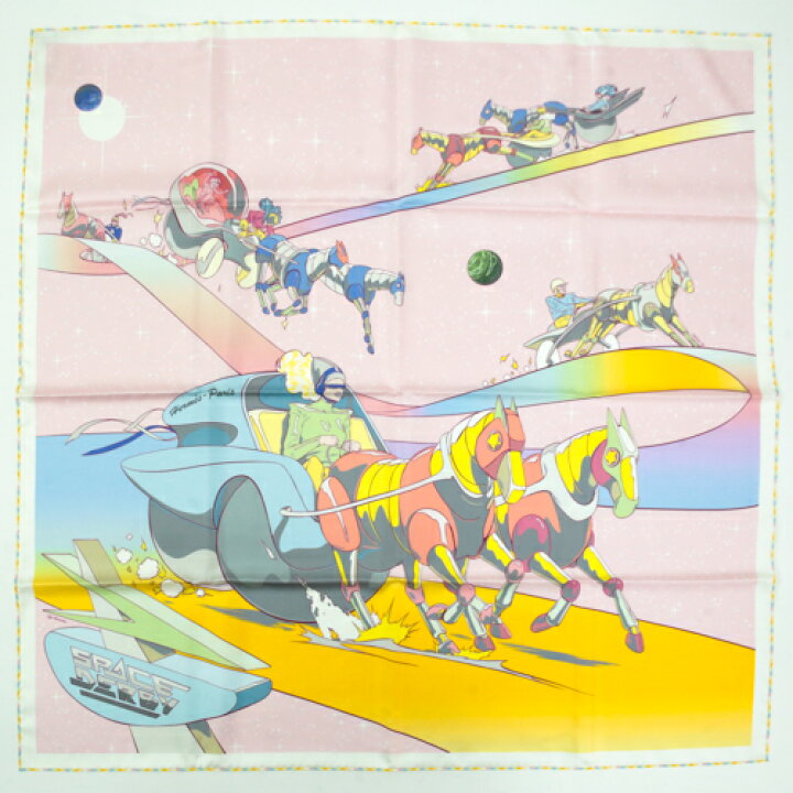 楽天市場】未使用 エルメス HERMES スカーフ カレ90 シルク SPACE  