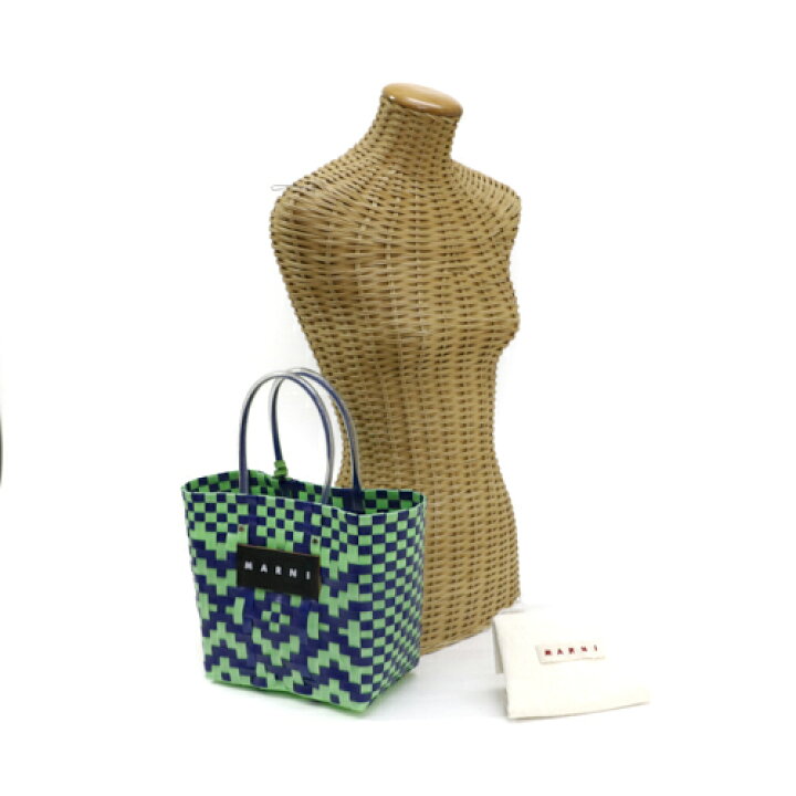 楽天市場】マルニ MARNI マルニマーケット ピクニックバッグ ポリ ミニ 