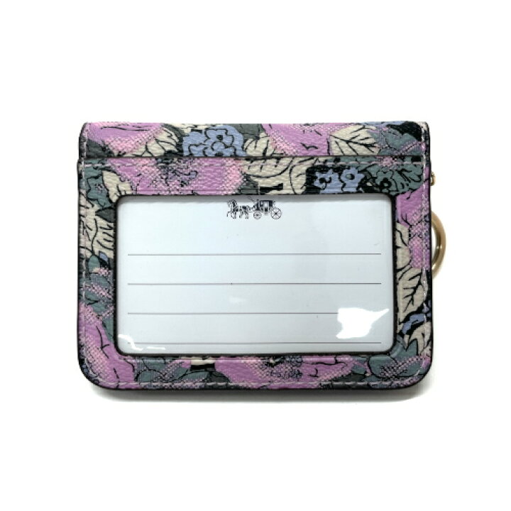 楽天市場】コーチ COACH パスケース レザー PVC 花柄 フラワー 2996G 