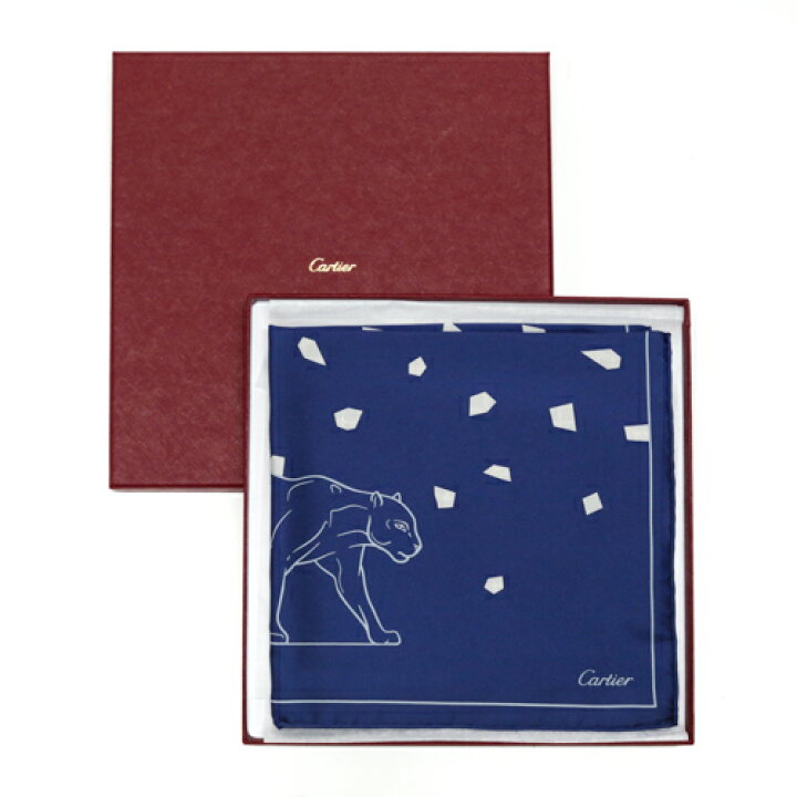 楽天市場】カルティエ Cartier スカーフ シルク ジャガー 40 × 40 