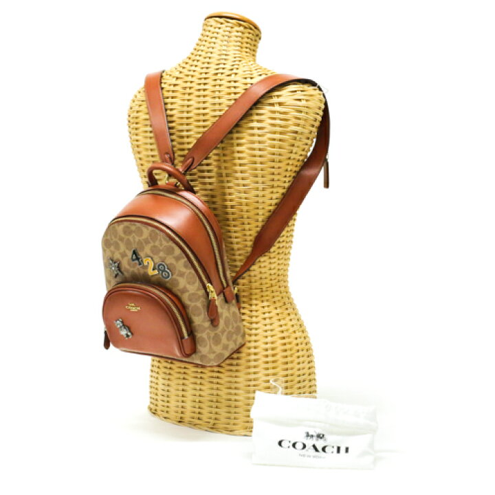 楽天市場 未使用 コーチ Coach リュック レザー Pvc シグネチャー 1029 ミニリュック レディース ベージュ ブラウン Mag P O S H Online Store 楽天市場店