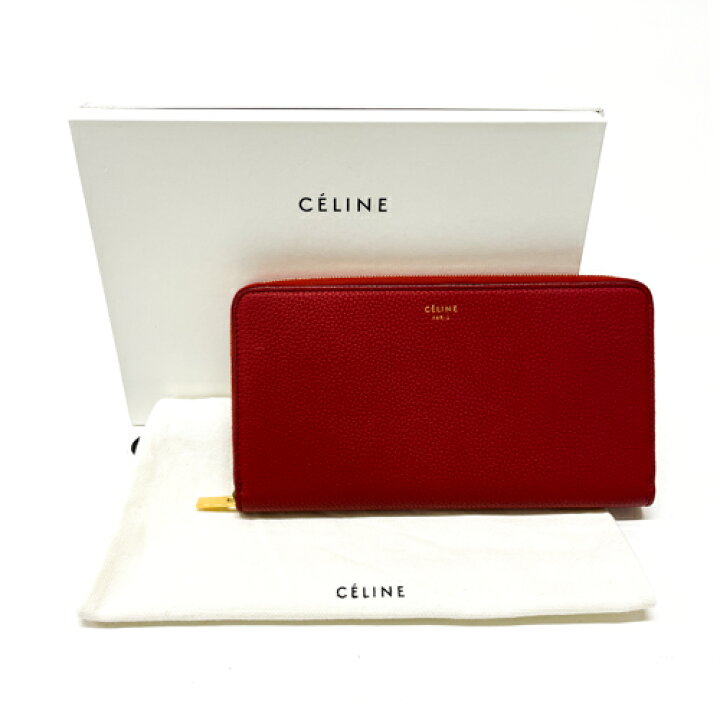 楽天市場】セリーヌ CELINE 長財布 レザー ラウンドファスナー 