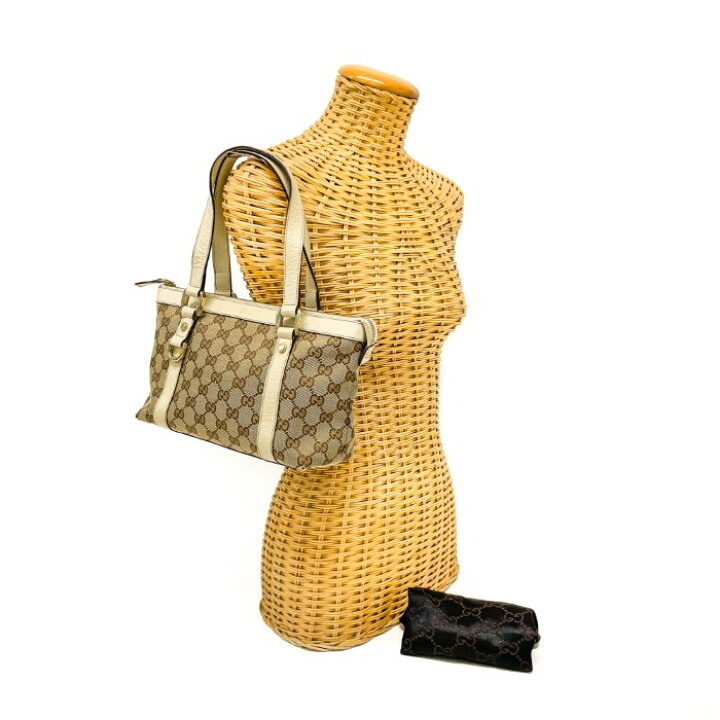 楽天市場】グッチ GUCCI ハンドバッグ GGキャンバス レザー アビー 