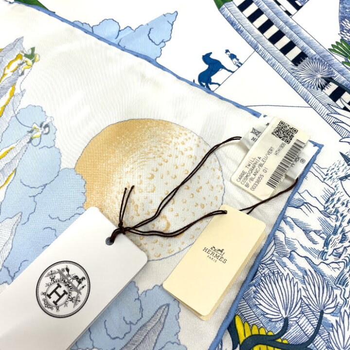 楽天市場】未使用 エルメス HERMES スカーフ カレ90 シルク 