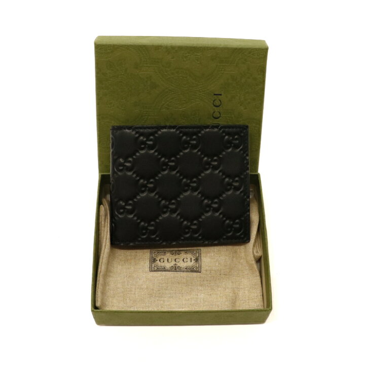 楽天市場】未使用・展示品 グッチ GUCCI 二つ折り財布 グッチシマ 