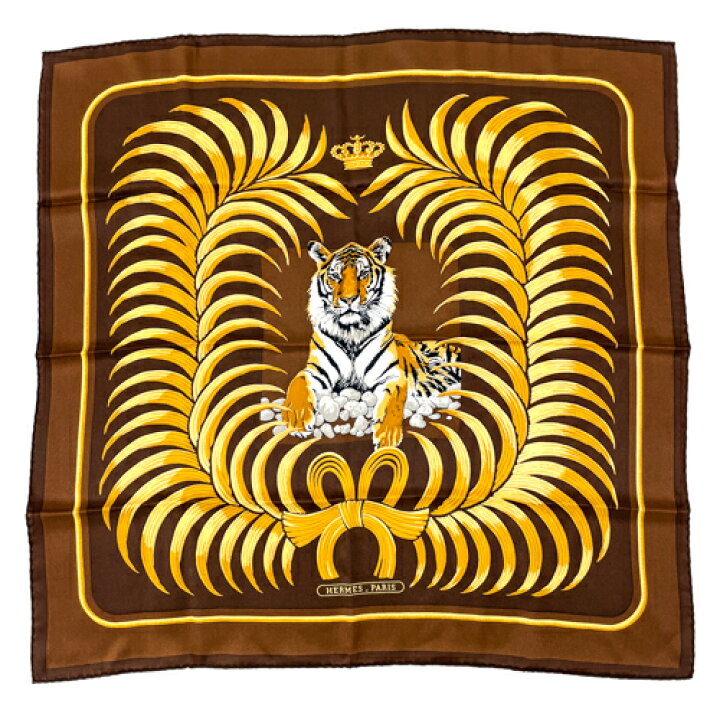 楽天市場】エルメス HERMES スカーフ カレ70 シルク 王者の虎 TIGRE  