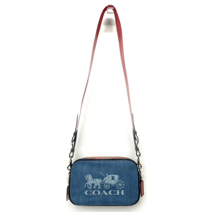 楽天市場】未使用 コーチ COACH ホースアンドキャリッジ デニム レザー  