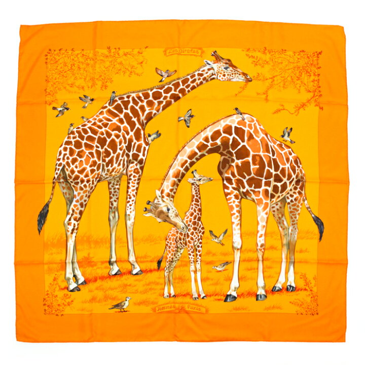 楽天市場】エルメス HERMES スカーフ カレ90 シルク Les girafes 