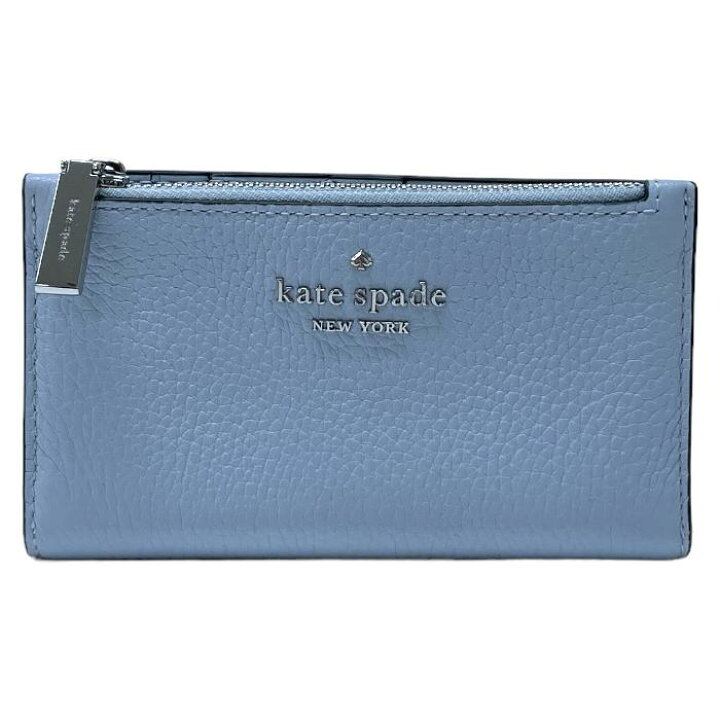 美品】ケイトスペード Kate spade 2つ折り財布 ブルー