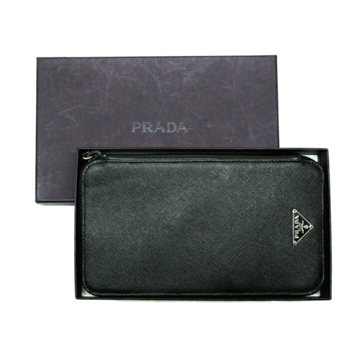 楽天市場】プラダ PRADA オーガナイザー サフィアーノレザー ラウンド 