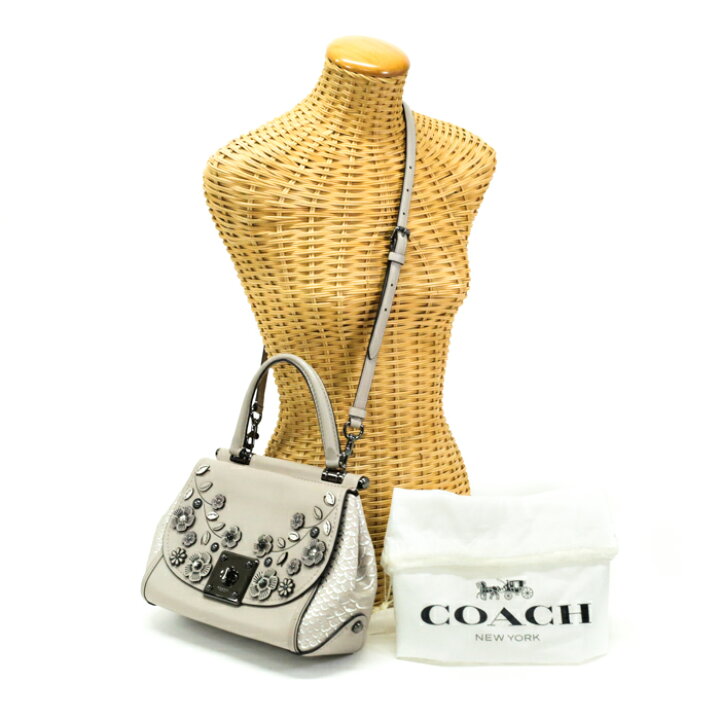 楽天市場】コーチ COACH ハンドバッグ レザー フラワー スタッズ 54079 