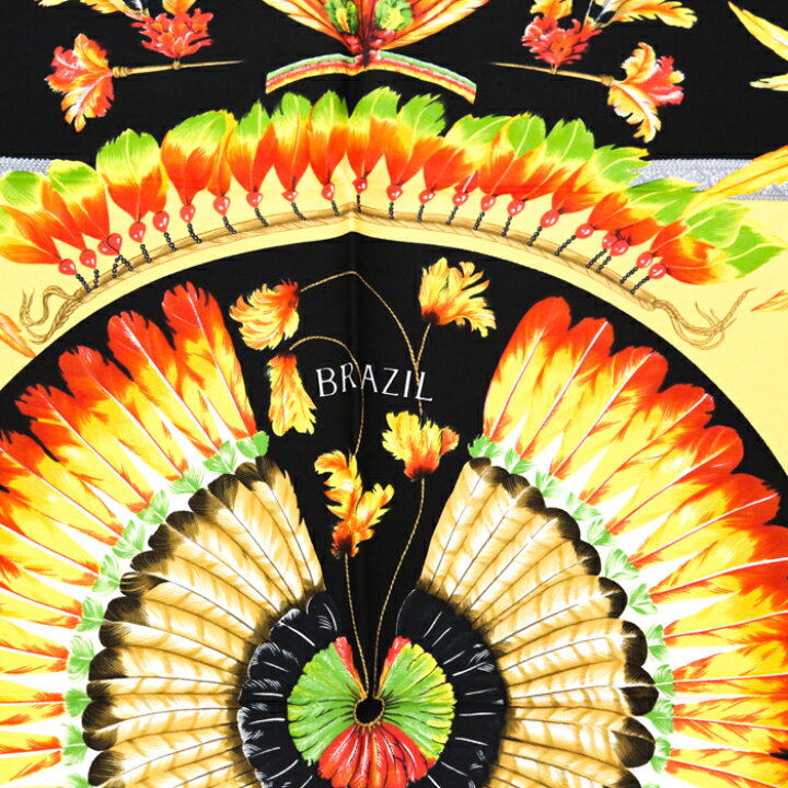 楽天市場】エルメス HERMES スカーフ カレ90 シルク BRAZIL ブラジル 
